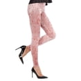 thumbnail image 6 of MeMoi Crushed Velvet Stretch Leggings - Womens - Female (Small/Medium, Blush Pink), 6 of 6