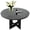 Black, variant on Modern Farmhouse Round Dining Table for 4 – 43" Space-Saving Wooden Pedestal Table – Sturdy Cross Base – Perfect for Dining Room, Living Room, Apartment – Classic Natural Finish