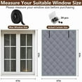 thumbnail image 7 of 3 Layer Winter Insulated Window Cover - 26*38 in Oxford Thermal Insulated Window Blanket with Fastener-Gray Window Insulation Kit for Winter Keeping Warm, 7 of 7