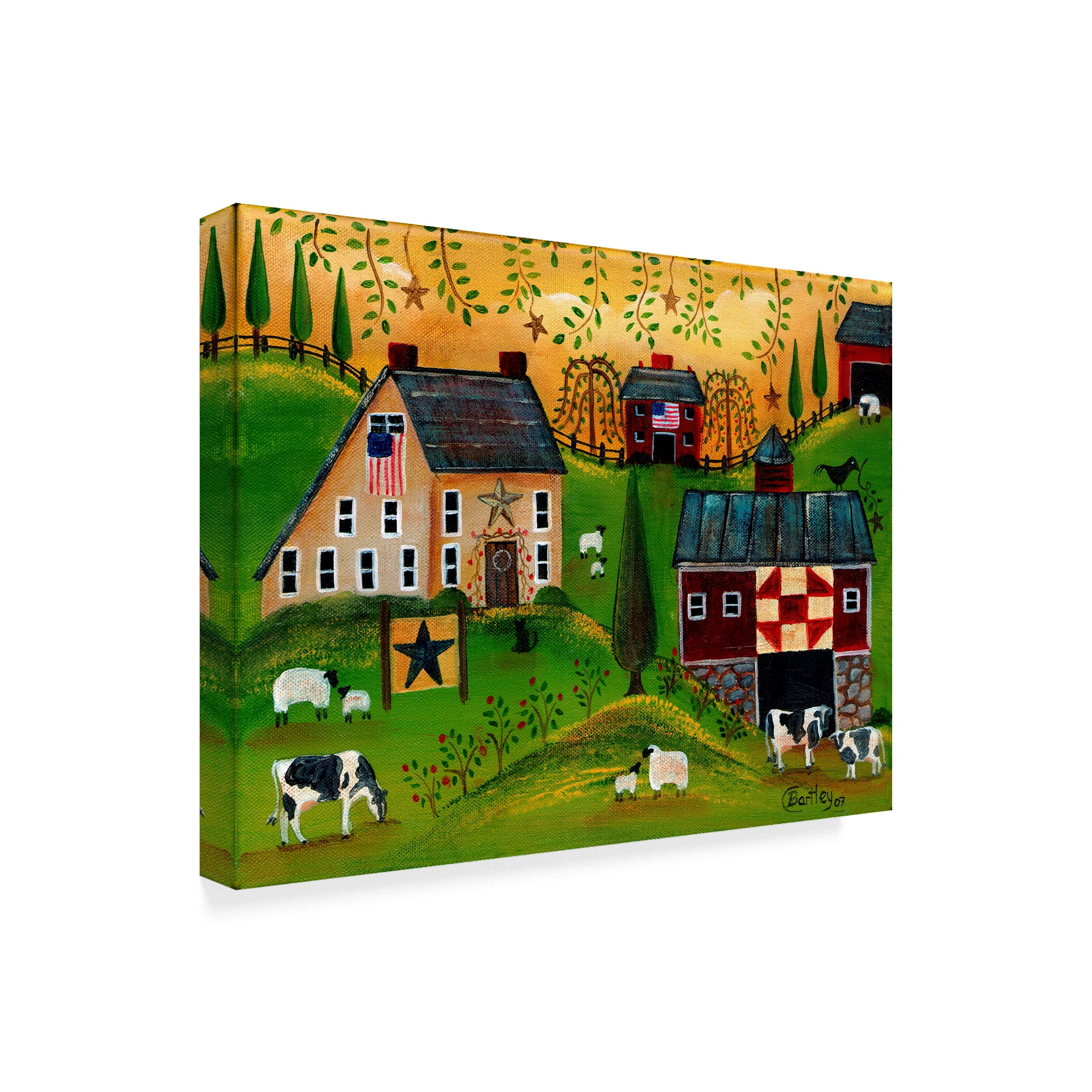 Trademark Fine Art 'Salt Box Dairy Farm ' Canvas Art by Cheryl Bartley
