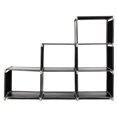 thumbnail image 2 of Cfowner 3 Tiers 6 Cubes Shelf Organizers, Book Shelf Cube for Clothes, Bookcase Plastic Storage Cabinets for Bedroom Living Room Office - Black, 2 of 5
