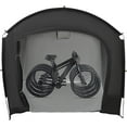 thumbnail image 2 of 7.2 Ft Black Bike Storage Shed Tent, Portable Waterproof Oxford Fabric Bicycle Cover with Window Foldable Outdoor Sheds Shelter for 3/4 Bikes, Outside Lawn Mower Shelter Storage Tent for Garden Tools, 2 of 9