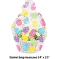thumbnail image 2 of Creative Converting 349742 24 x 25 in. Easter Eggs Basket Plastic Cello Bag - Large, 2 of 2