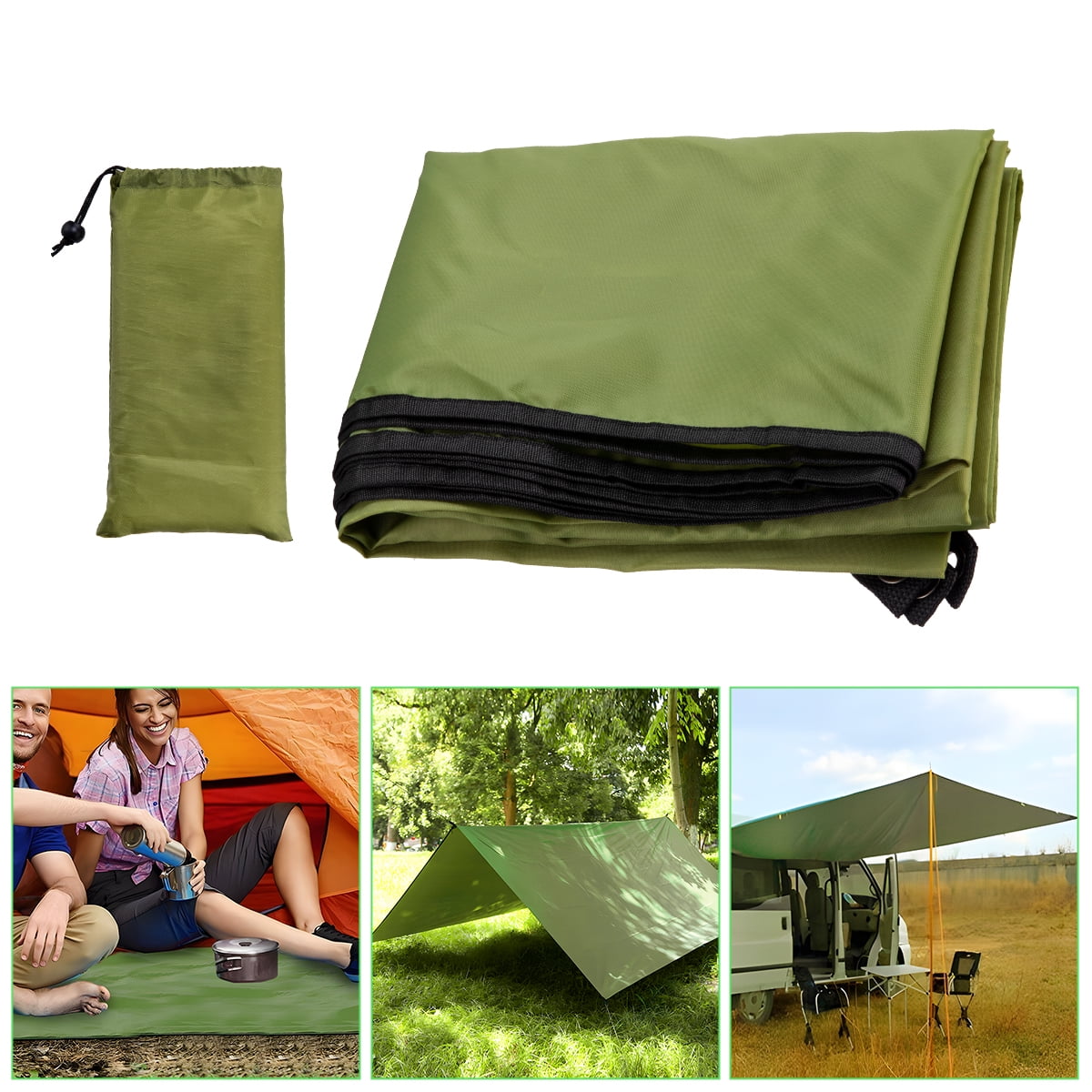 83x59" Camping Picnic Blanket Sand Free Beach Mat Cover Waterproof Tent Tarp Pad 