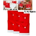 thumbnail image 3 of Christmas Santa Hat Dining Chair Back Covers Party Xmas Chair Table Decor, 3 of 5