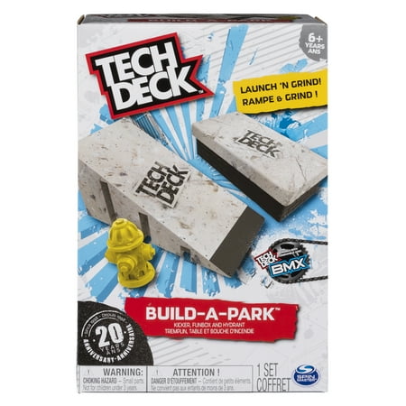 Tech Deck Park - Tech Deck - Build-A-Park – Kicker, Funbox, and Hydrant – Ramps for Tech Deck Board and Bikes