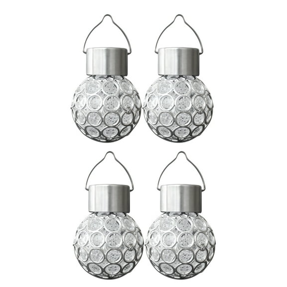 BESTOYARD 4Pcs Indoor Hanging Lights Grey Solar Powered Hanging Lamp with Transparent PVC Material
