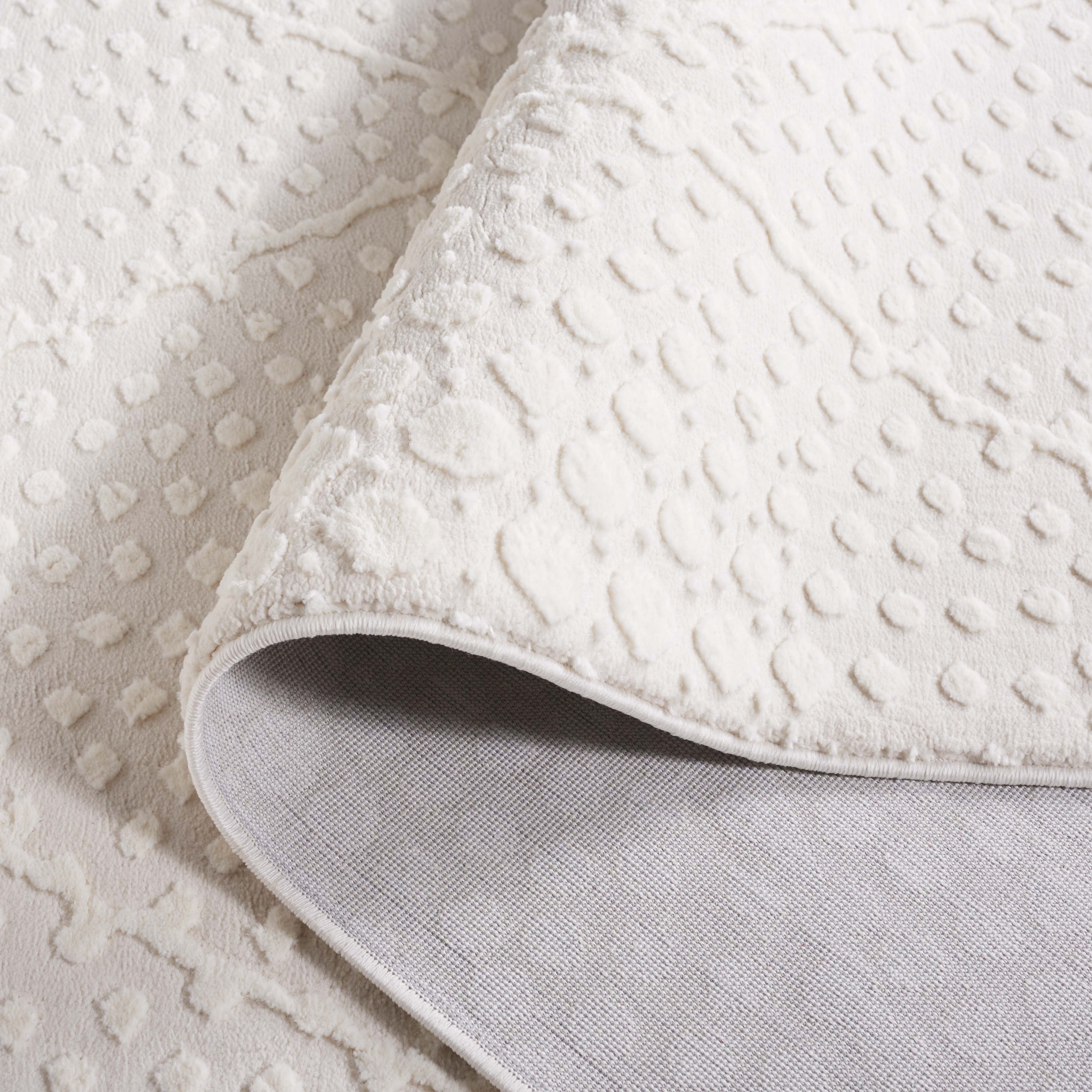 SAFAVIEH Revive Myles Geometric Polyester Area Rug, Ivory, 2'7" x 5'