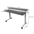 thumbnail image 3 of Stand Up Desk Store Crank Adjustable Two Tier Standing Desk with Heavy Duty Steel Frame (Silver Frame/Black Top, 60" Wide), 3 of 4