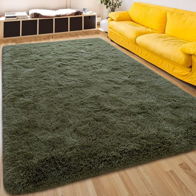 POINTERTECK Soft Indoor Modern Area Rugs Fluffy Living Room Carpets for Children Bedroom Home Decor Nursery Rug 5.3‘x7.5‘ Gray