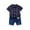 Blue, variant on Xinhuaya Toddler Baby Boy Short Sleeve Shirt & Shorts Set 1T 2T 3T 4T Outfits Summer Clothes