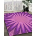 thumbnail image 2 of Ahgly Company Indoor Round Patterned Crimson Purple Area Rugs, 3' Round, 2 of 6