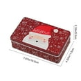 thumbnail image 3 of Christmas Cookie Tins with Lids for Gift Giving Empty Candy Snack Treat Swap Boxes Rectangle Shape Metal Containers for Goodies, Chocolate, Nuts and Home Storage, Cerebrate a Holiday, 3 of 6