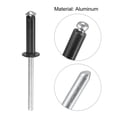 thumbnail image 4 of Unique Bargains 5mm x 20mm Aluminum Open End Flat Round Head Blind Rivets, Black 25 Pack, 4 of 5