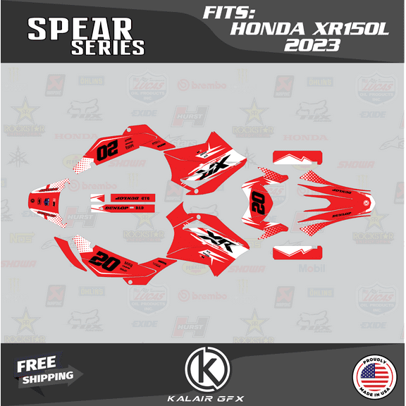 Kalair GFX Graphics Kit for Honda XR150L XR 125L (2023 ) Spear Series