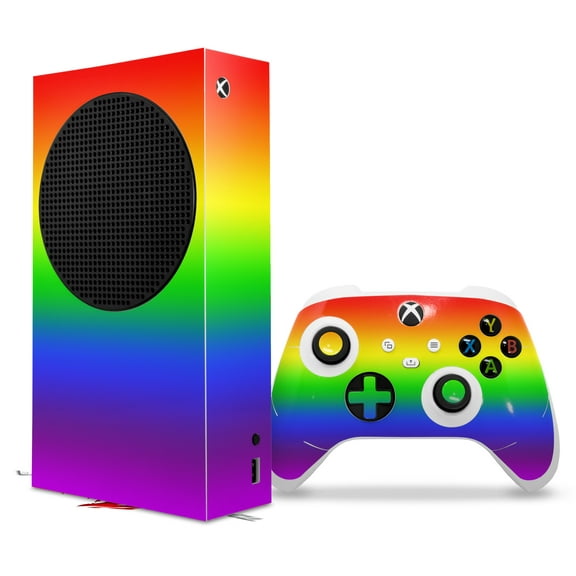 WraptorSkinz Skin Wrap compatible with the 2020 XBOX Series S Console and Controller Smooth Fades Rainbow (XBOX NOT INCLUDED)