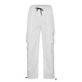 thumbnail image 4 of Eashery Cargos for Men Cotton Cargo Work Pants Outdoor Fashion Casual Jogger Pants Pants for Men (White,XL), 4 of 5