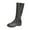 Gray, variant on eczipvz Womens Shoes Ladies Vintage Solid Color Leather Top Boots Side Zip Belt Buckle Flat Fashion Wide Calf Knee High Pairs Boots for Women Black,Size 8