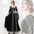 thumbnail image 1 of Vestido de corte vintage europeo para mujer, disfraz de bruja, vestido de actuación en escenario, 1 of 5