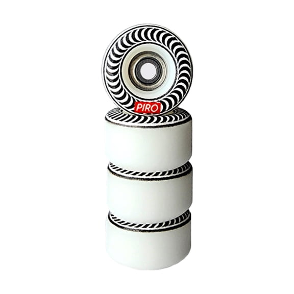 Piro Wheels Piro Performance Graphic Fingerboard Wheels - Spiral White