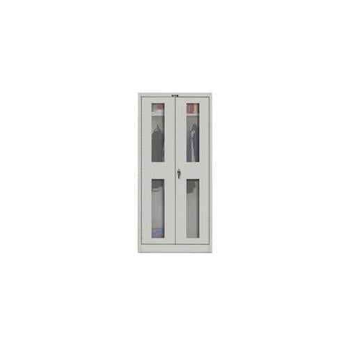 Hallowell 845W24EVA-PL-AM 800 Series Stationary Wardrobe Cabinet, 48 inch W x 24 inch D x 78 inch H, 711 Platinum -