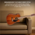 thumbnail image 3 of Fender CD-60SCE Solid Top Dreadnought Acoustic-Electric Guitar - All Mahogany w/ Hard Case, 3 of 9