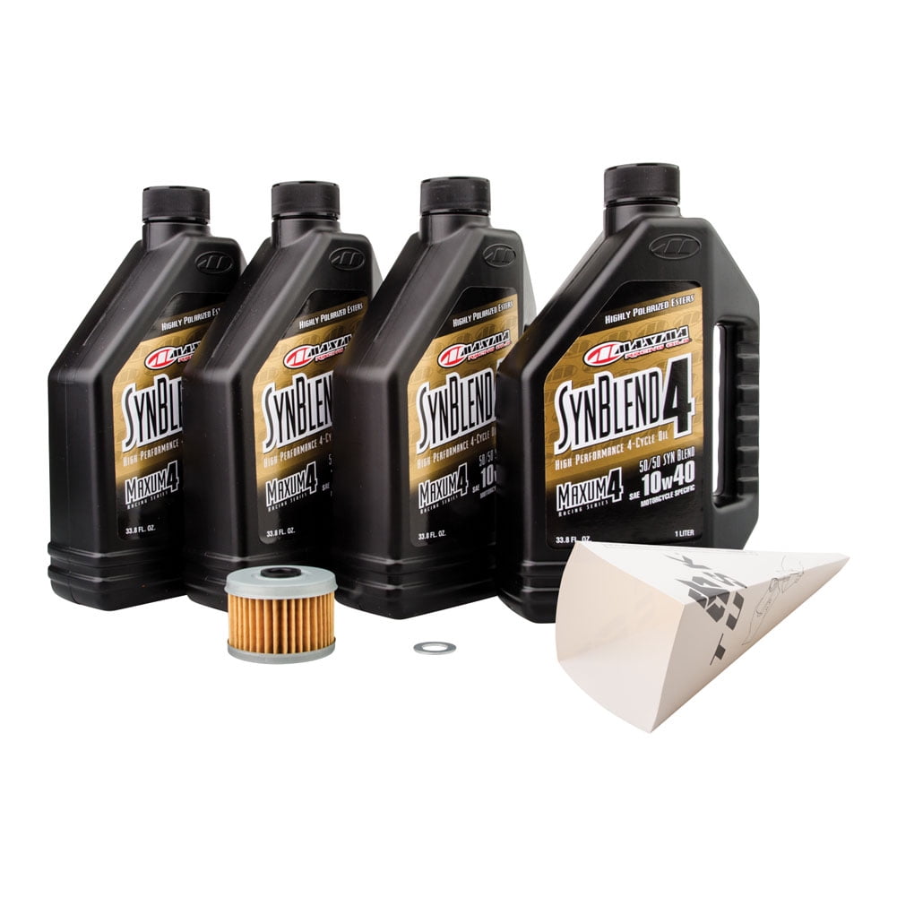 Tusk 4Stroke Oil Change Kit Maxima Synthetic Blend 10W40 For HONDA
