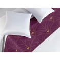 thumbnail image 2 of Art Deco Bed Runner, Classic Semi Circle Fan Like Motif Ornaments Geometric Vintage Scales, Decorative Accent Bedding Scarf for Hotels Homes & Guest Rooms, King, Plum and Sand Brown, by Ambesonne, 2 of 3