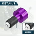 thumbnail image 5 of Unique Bargains 2 Pcs Motorcycle Handlebar End Plug Aluminum Alloy 7/8" 22mm 30mm OD Fashionable Purple, 5 of 6