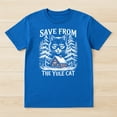 thumbnail image 2 of Save From The Yule Cat T-Shirt – Christmas Mythology Theme – Holiday Family Wear, 2 of 6