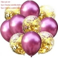 thumbnail image 1 of Nvzi 50 globos de confeti rosa y dorado, globos de fiesta de cumpleaños premium de 12 pulgadas, globos a granel para despedida de soltera, decoración de fiesta de graduación, 1 of 4