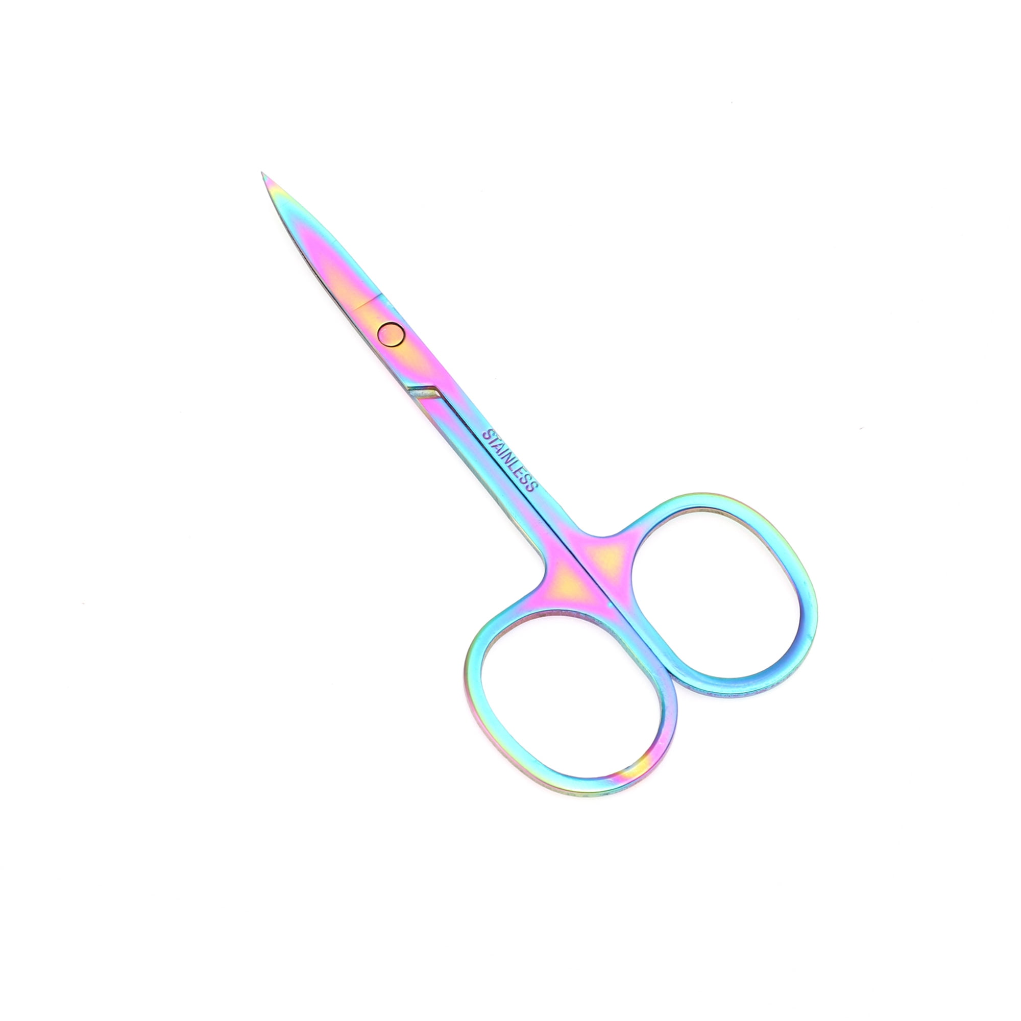 Unique Bargains 1 Pc 2.0A Scissors Eyebrow Trimmer Parlor Chrome Assorted Color