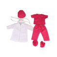 thumbnail image 2 of Doctor Doctor Outfit Uniforme de muñeca 18icn Ropa y accesorios de muñecas Ropa de muñecas Muñecas Muñecas Scrub para niñas de 18 pulgadas de muñecas rojo rosa, 2 of 8