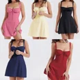 thumbnail image 4 of Vestido elegante de moda de verano estilo francés con tirantes suaves, vestidos sin mangas para mujer, vestidos de sensación de alta gama de viento suave, 4 of 5