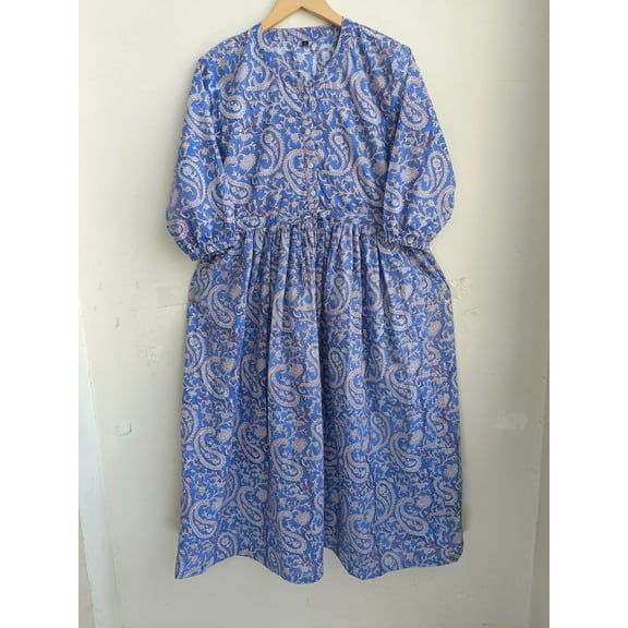 Block print Dress ,Indian Cotton Dress ,NooWork,Cotton Indian Dress,Handblock Print Dress,Indian Block Print,Indian Dress,Hand Print Dress