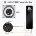 thumbnail image 4 of 50 Amp Generator Power Inlet Box NEMA SS2-50P,125/250 Volt 12500W, Outdoor dustproof and Weatherproof for generators, Welding Machines, etc.ETL Listed.(NEMA SS2-50P Box), 4 of 6
