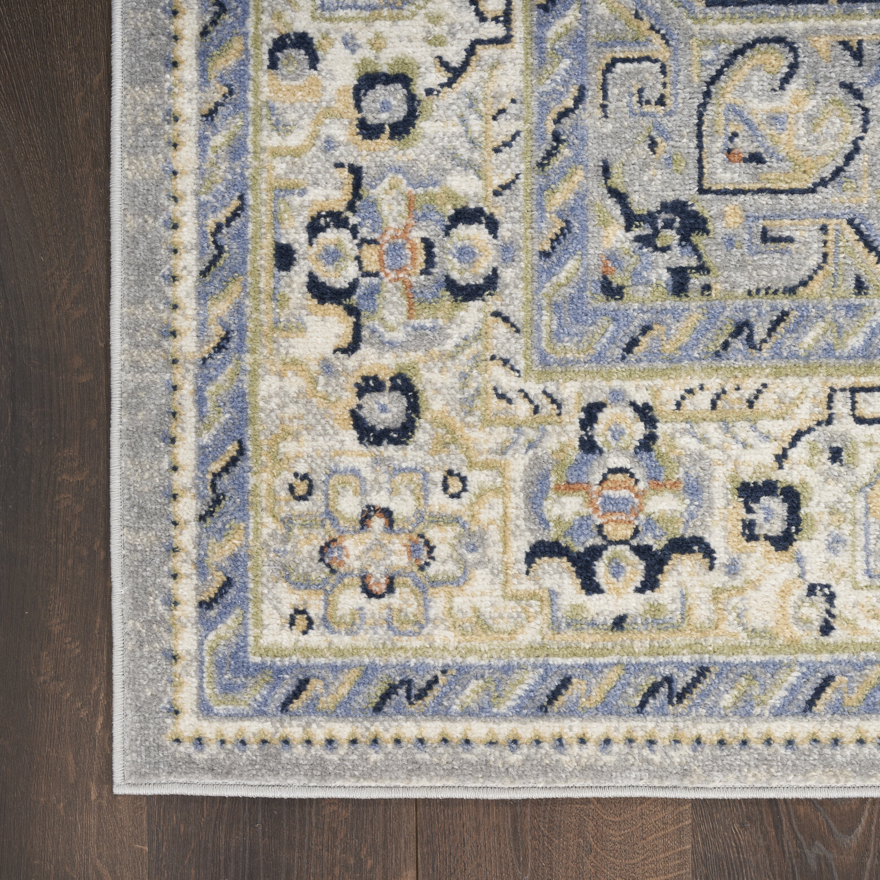 Nourison Essentials Indoor/Outdoor Blue 2'2" x 7'6" Area Rug (2x8)