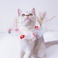 thumbnail image 4 of Reheyre Flower Pattern Pet Bandana Costume - Breathable Lace Bib for Dogs and Cats - Holiday Dress-up, 4 of 8