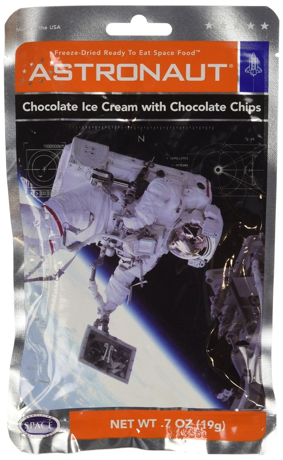 Astronaut Chocolate Ice Cream with Chocolate Chips 0.7oz by