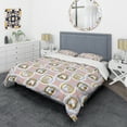 thumbnail image 3 of Designart 'Circular geometric shapes pattern' Mid-Century Modern Duvet Cover Set, 3 of 4