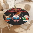 thumbnail image 5 of Merry Christmas Carol Singers Round Table Cover Kitchen Printed Waterproof Tablecloth Elastic Edged Tablecloth Fits Party Wedding Indoor Outdoor Tables, 5 of 8