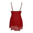 thumbnail image 5 of Sngxgn Womens Nightgown Short Sleeve House Dress with Pockets-Floral Print Dress(Red,S), 5 of 9