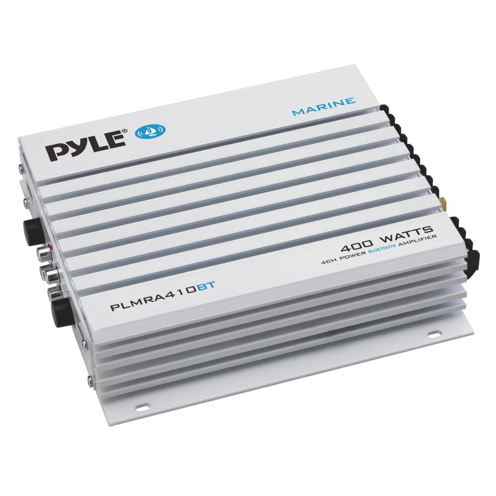Pyle PLMRA410BT Bluetooth 400 Watt 4 Channel Waterproof Marine Boat Amplifier