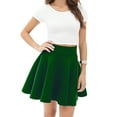thumbnail image 3 of Made by Johnny Women's Basic Versatile Stretchy Flared Skater Skirt M GREEN, 3 of 6