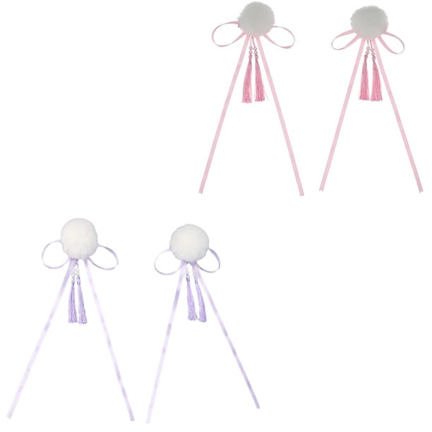 Juego de pinzas para el cabello de estilo chino, horquillas con borlas y lazos para el cabello, bolas peludas, lazos, borlas, pasadores, horquillas para el cabello de Año Nuevo chino, pinzas para el