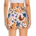 thumbnail image 3 of Picia Cute Chickens Pattern Women's 2 in 1 Athletic Running Shorts High Waisted Workout Casual Gym Sweat Shorts with Comfy Liner Zipper Pockets-, 3 of 9