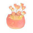 thumbnail image 3 of Night Light Handmade Furniture Decoration with Pink Pumpkin Base & 10 Tulips for Bedroom Sleeping Table Lamp, 3 of 4