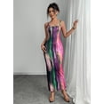 thumbnail image 4 of Women's Sleeveless Floral Print Maxi Dress,Bodycon with V-Neck, backless dress Casual Wear Spaghetti Strap Womenswear dress, 4 of 6