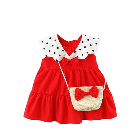 

Lavender Dress Baby Toddler Girls Skirt Girls Clothes Dress Bag Polka Toddler Baby Princess Dot Outfits Sleeveless Kids Girls Dress&Skirt Little Girl Summer Dresses
