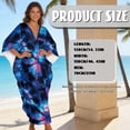 thumbnail image 5 of XYZCANDO Kaftan Dresses for Women Plus Size Batwing Sleeve Caftans Long Bathing Suit Cover Up Maxi Beach Dress Plus Size Swimsuit Coverup Loungewear Blue Tie Dye Resort Wear, 5 of 7